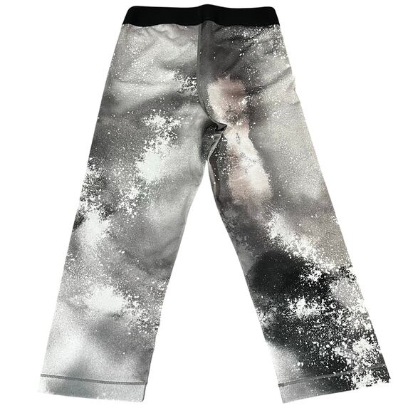 Nike Pro Women's Cropped Mid-Rise Activewear Leggings Gray White Sz S - Picture 3 of 8